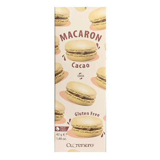 Cuorenero Cacao Macaron - makaroniki o smaku kakaowym 42g
