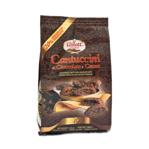 Ghiott Cantuccini ciastka z czekoladą i kakao 200 g
