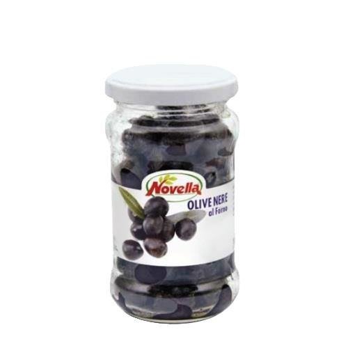 Novella Olive Nere Al Forno - 314 ml oliwki czarne pieczone