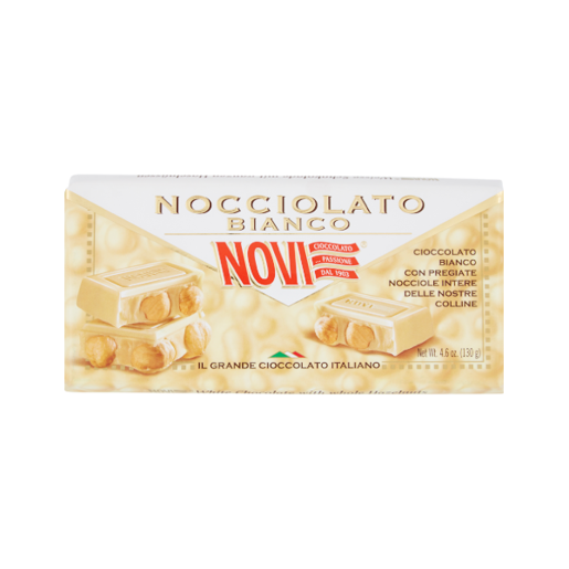 Novi Nocciolato Bianco - czekolada biała z orzechami 130 g